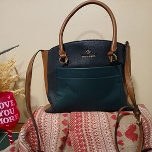 nanette lepore Black, Tan, Forest Green Handbag/Crossbody